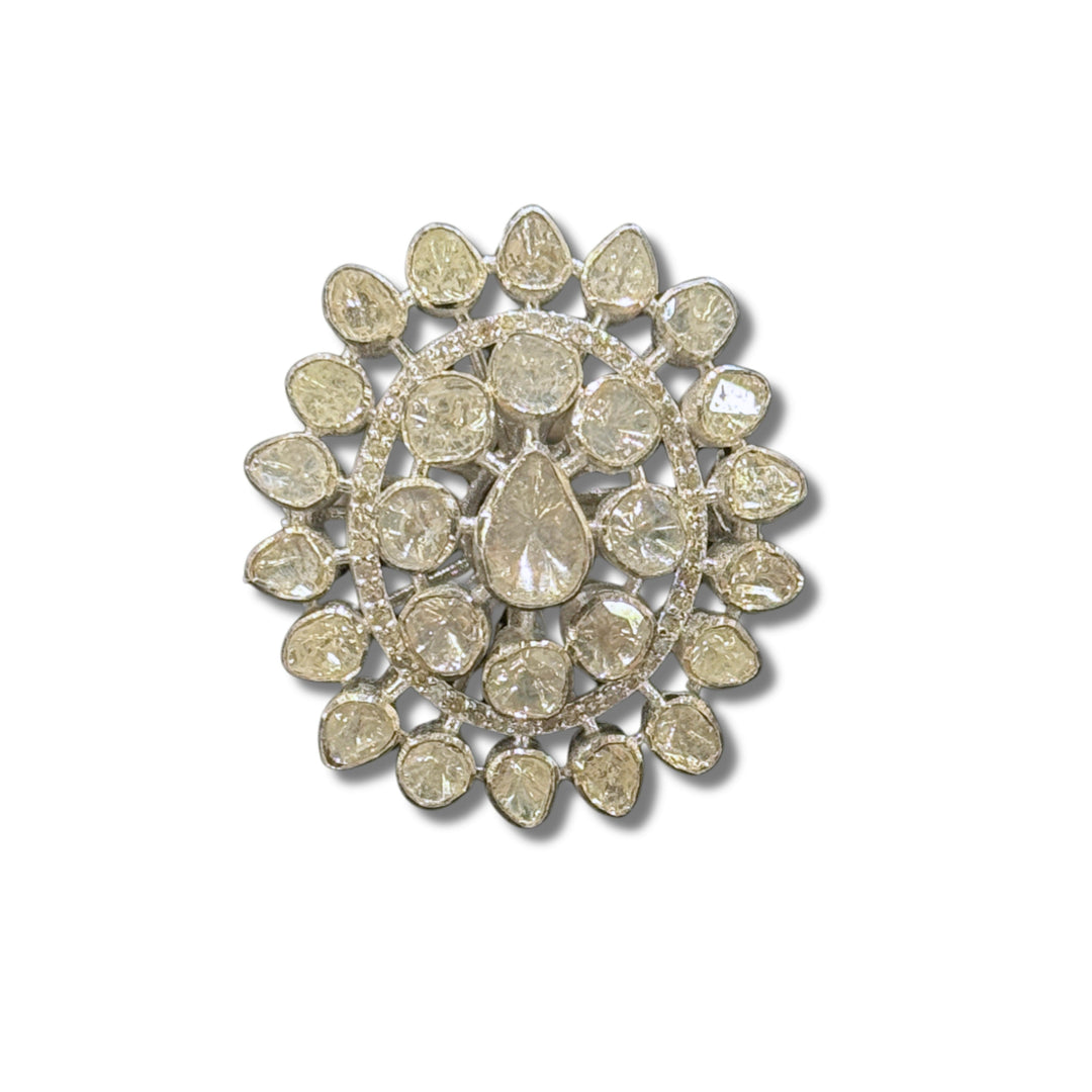 Large Multi Faceted Diamond Ring