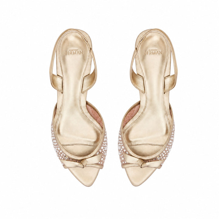 Slim Clarita Crystal 50 Sandal in Golden