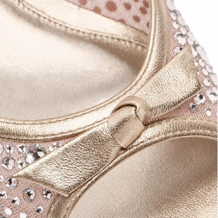 Slim Clarita Crystal 50 Sandal in Golden