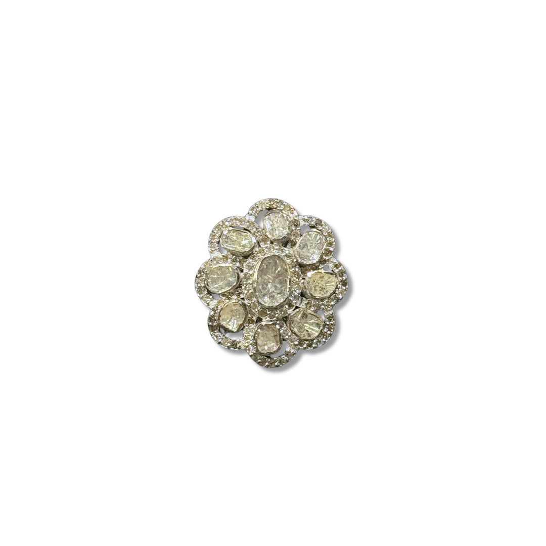 Small Multi Faceted Diamond Ring