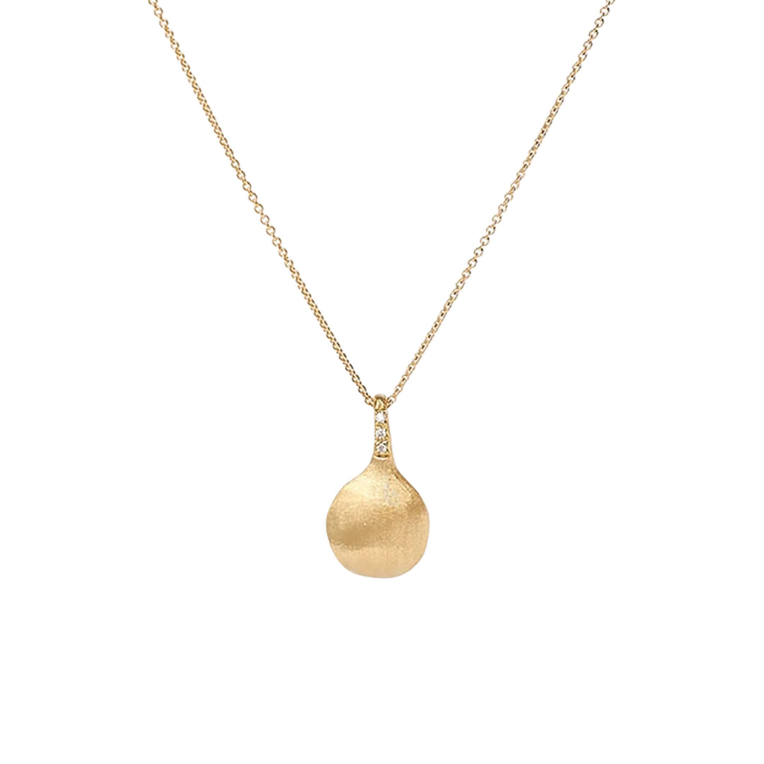 Africa Pendant Necklace with Diamonds 18K YG