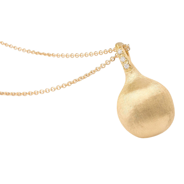 Africa Pendant Necklace with Diamonds 18K YG