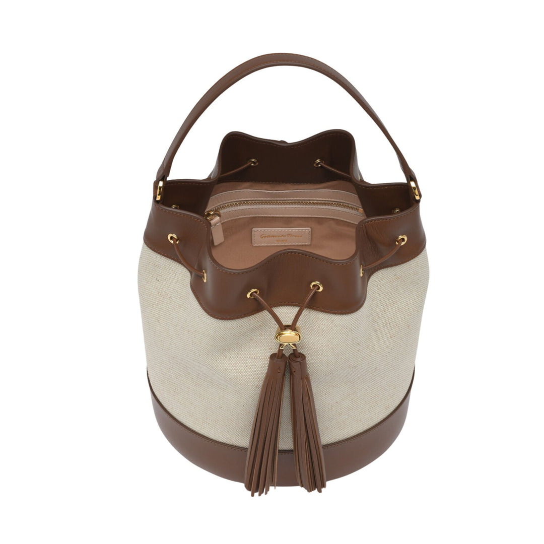 Sienna 22 Canvas and Leather Bucket Bag