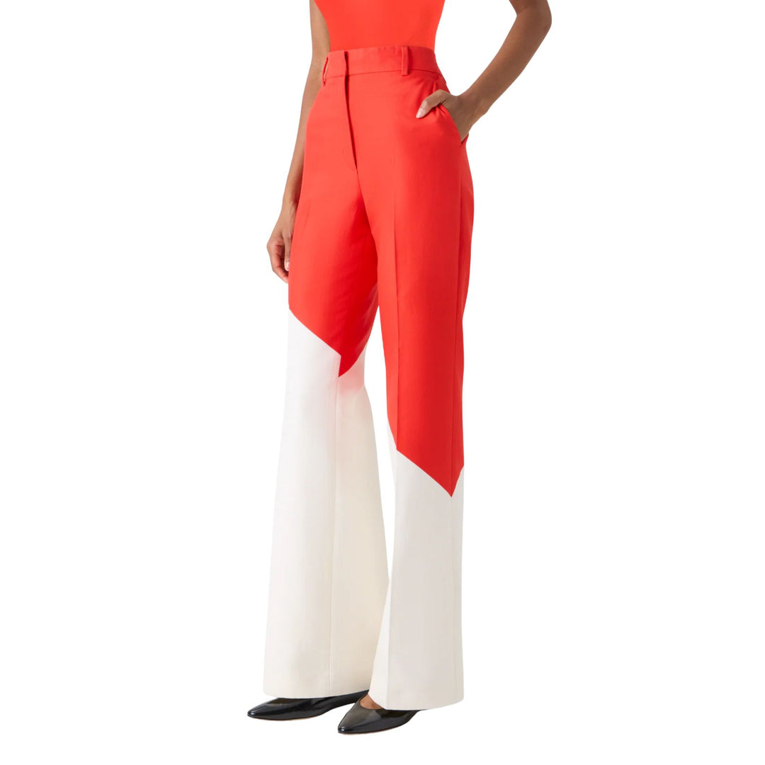 Florine Straight Wide Pants with Polygon Print
