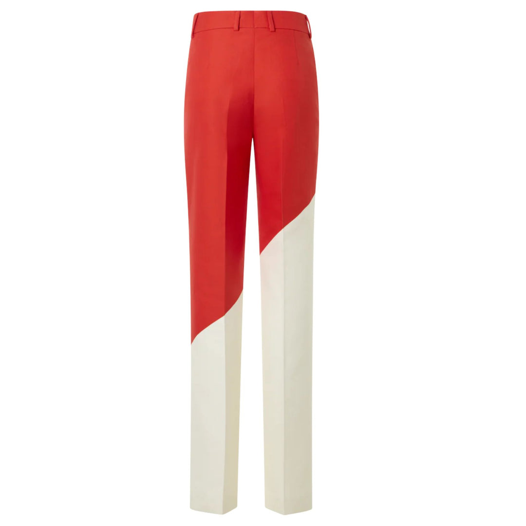 Florine Straight Wide Pants with Polygon Print