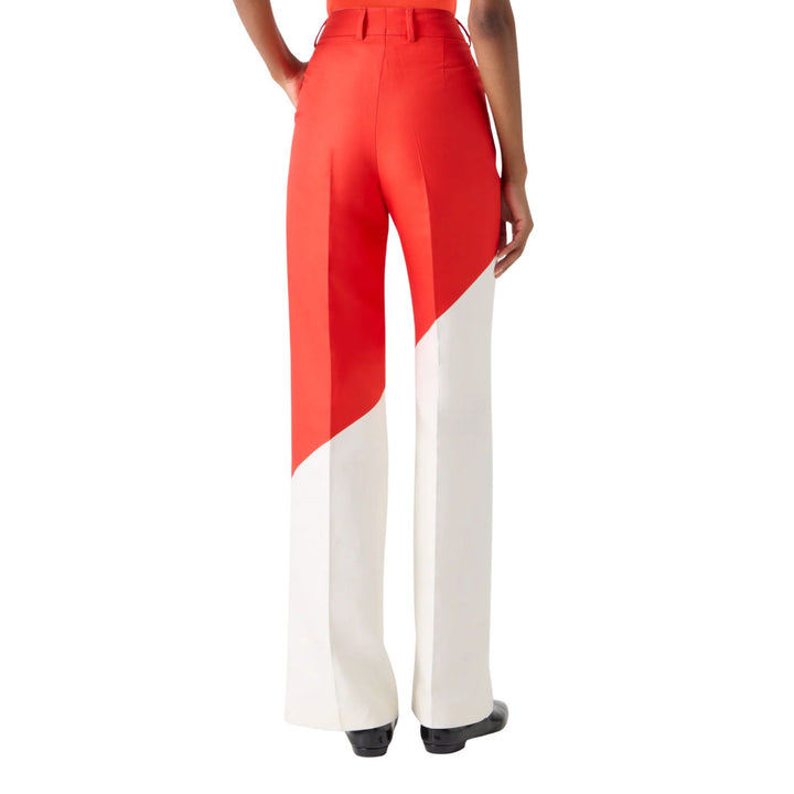 Florine Straight Wide Pants with Polygon Print
