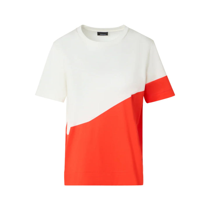 Relaxed Cotton T-Shirt with Polygon Print