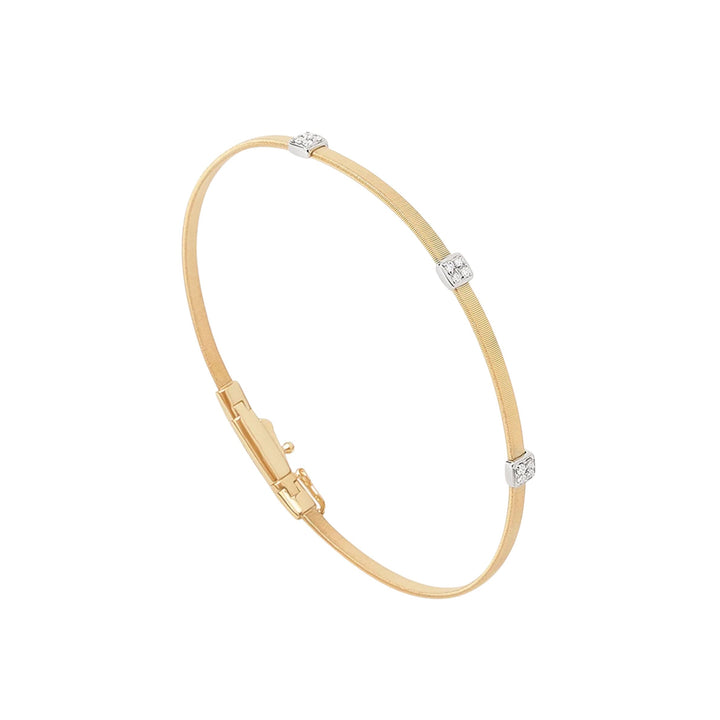 Masai Coil Bangle with Diamonds 18K YG