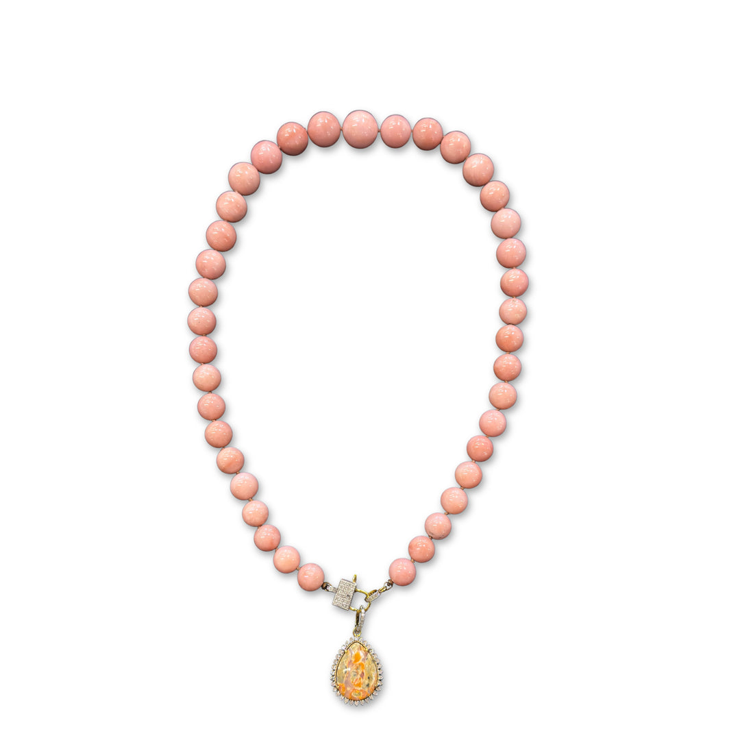 Pink Opal Short Necklace
