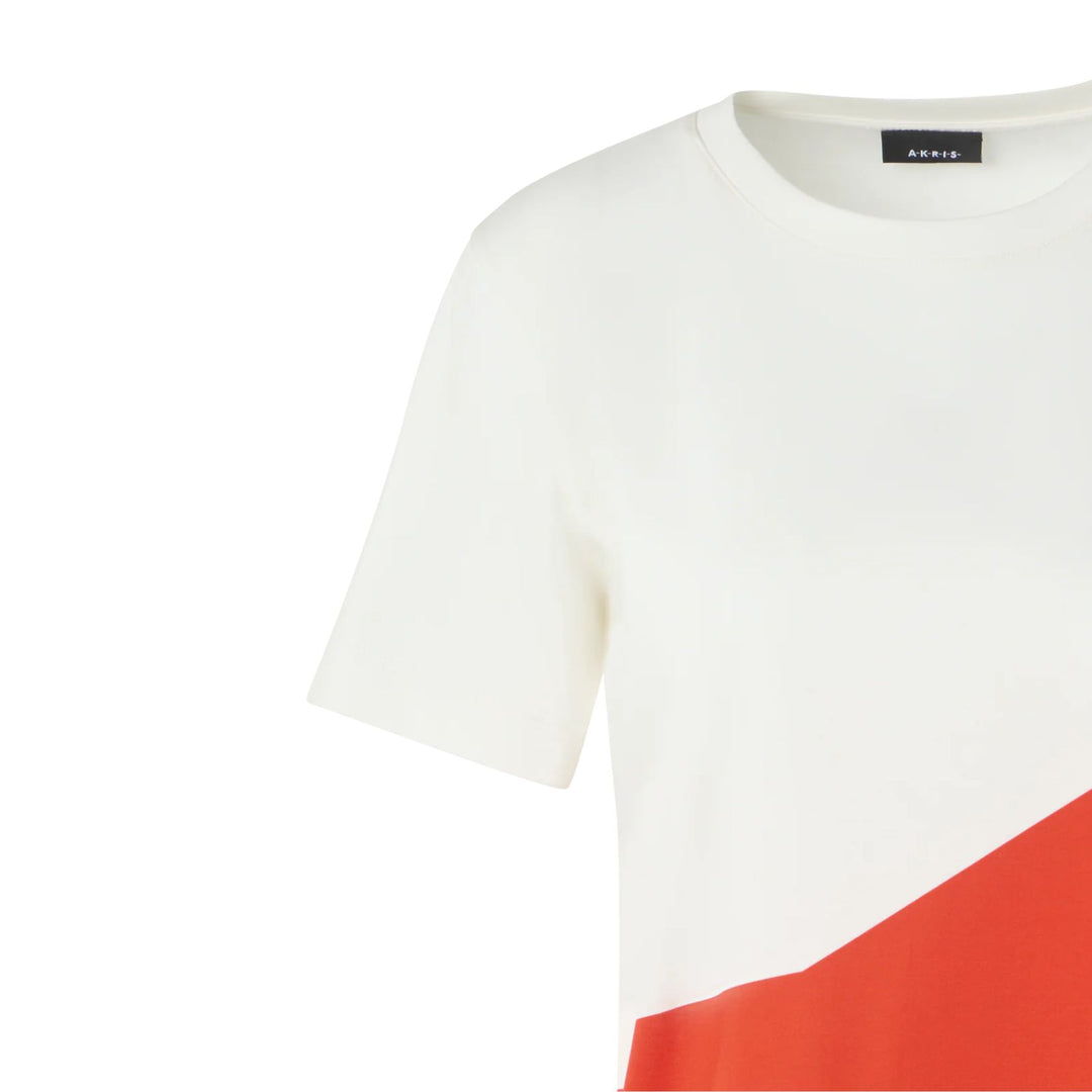Relaxed Cotton T-Shirt with Polygon Print