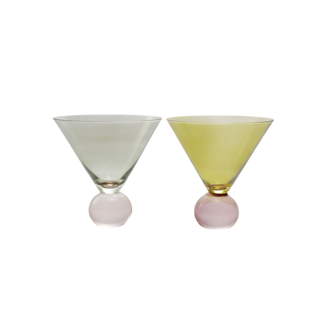 12 oz. Two-Tone Martini Glass with Ball Stem