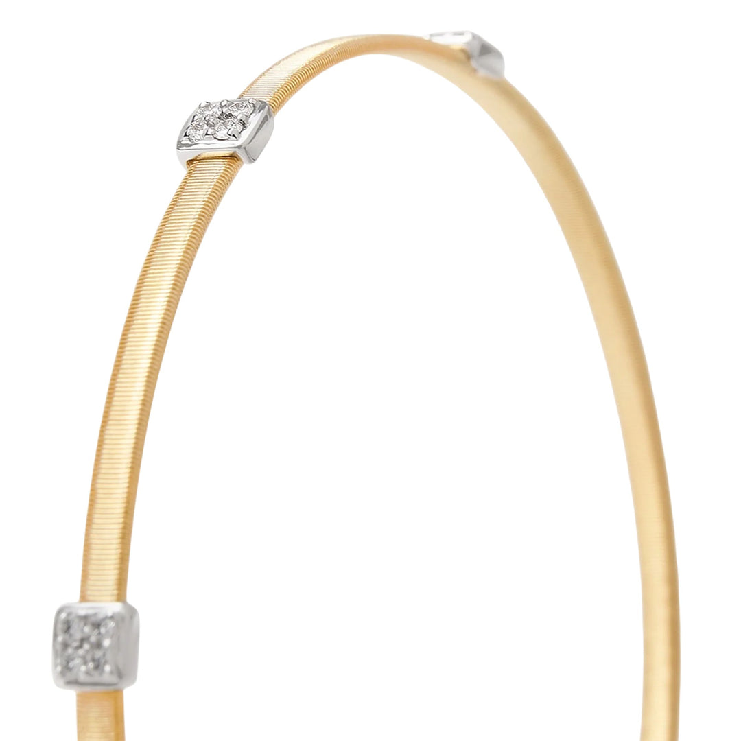 Masai Coil Bangle with Diamonds 18K YG