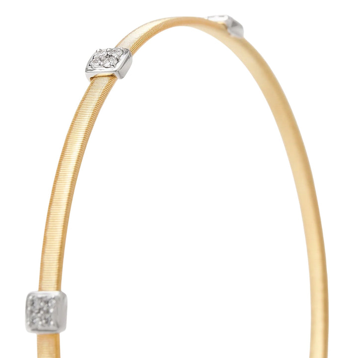 Masai Coil Bangle with Diamonds 18K YG