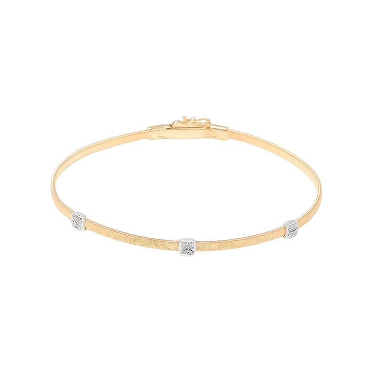 Masai Coil Bangle with Diamonds 18K YG