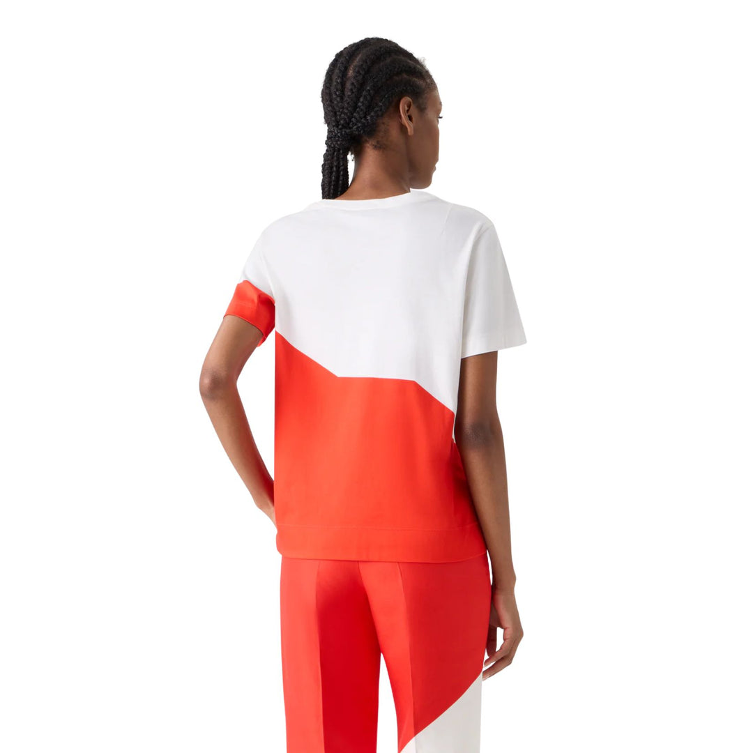 Relaxed Cotton T-Shirt with Polygon Print