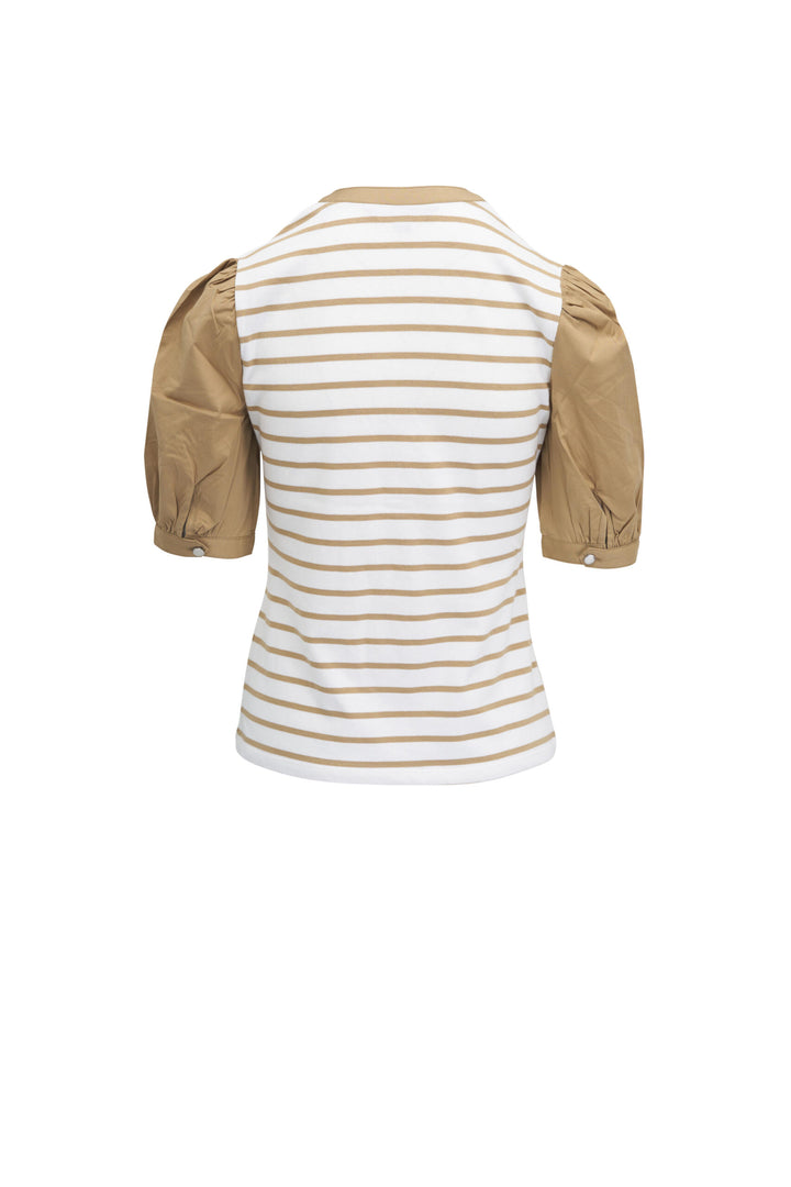 Kelli Top - Khaki/Off White