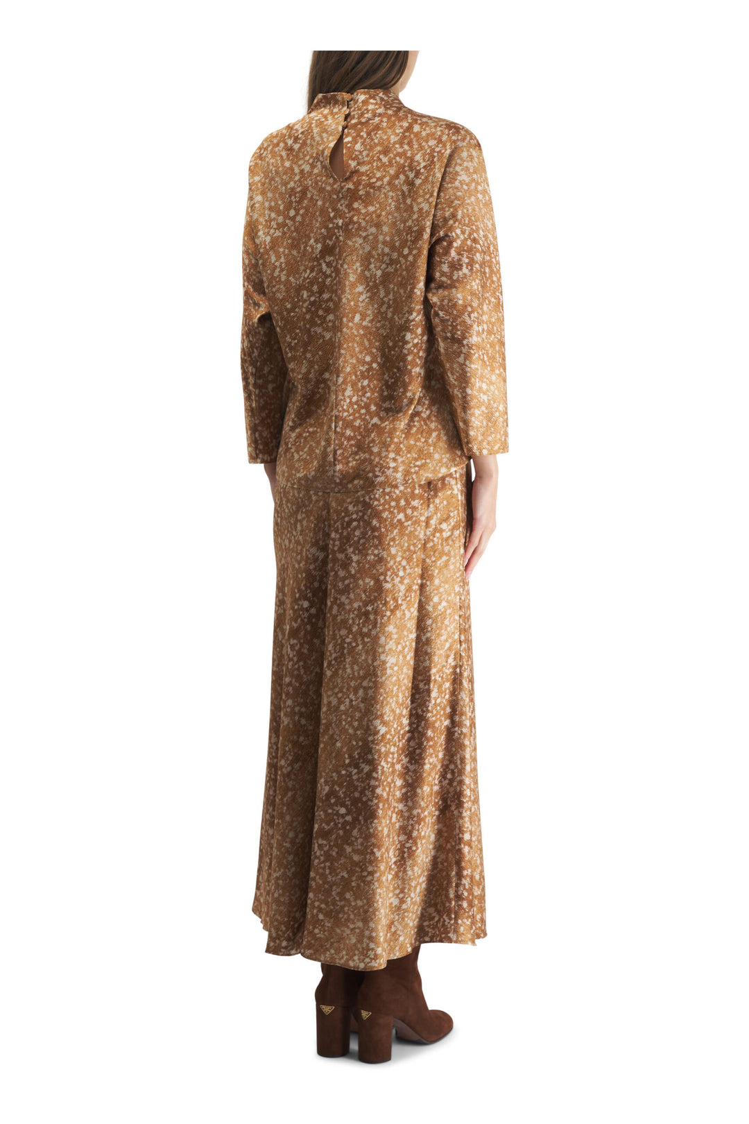 Bias Cut Flared Maxi Skirt