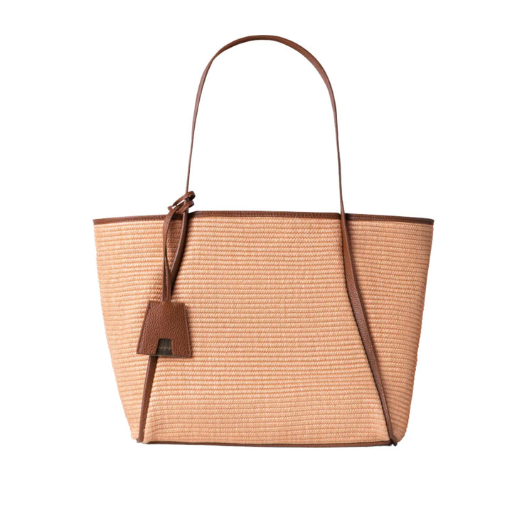 Alex Small Tote Bag in Camel and Caramel