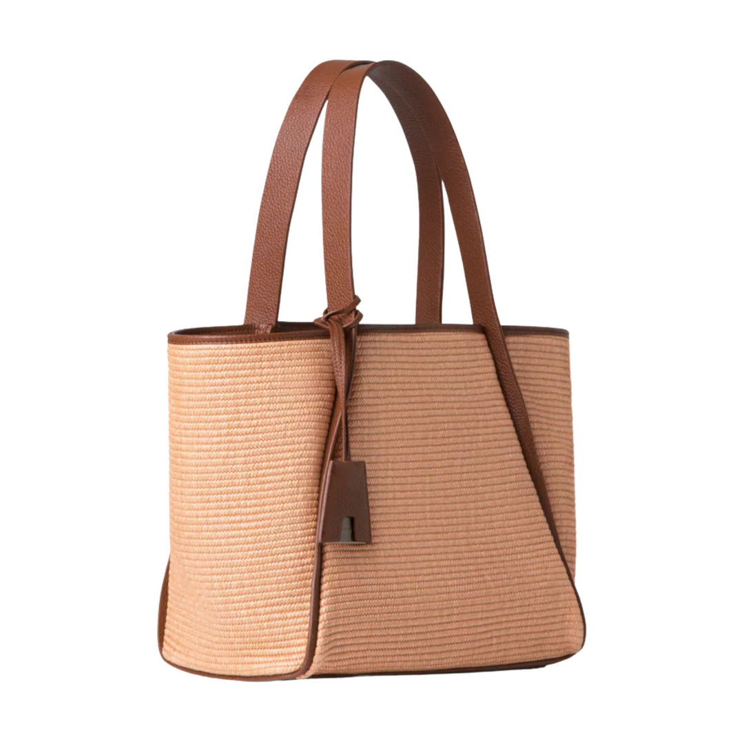 Alex Small Tote Bag in Camel and Caramel