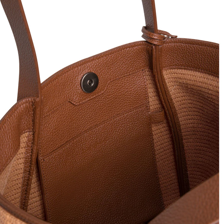 Alex Small Tote Bag in Camel and Caramel