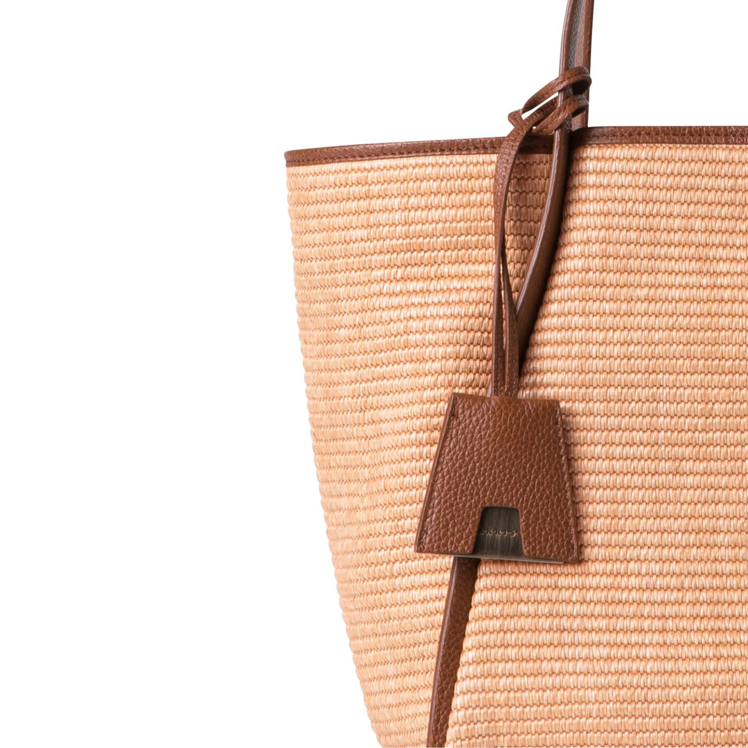 Alex Small Tote Bag in Camel and Caramel