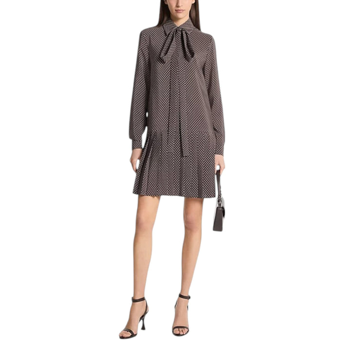 Pleated Drop Waist Bow Dress