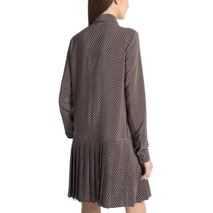 Pleated Drop Waist Bow Dress