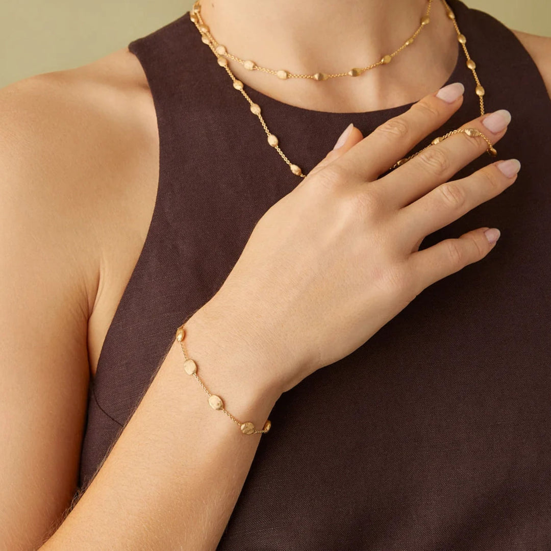 Siviglia Gold Medium Bean Bracelet 18K YG