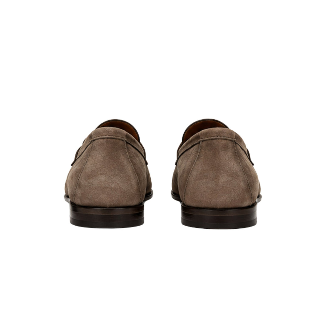 Rough Out Penny Moccasin Loafer in Brown