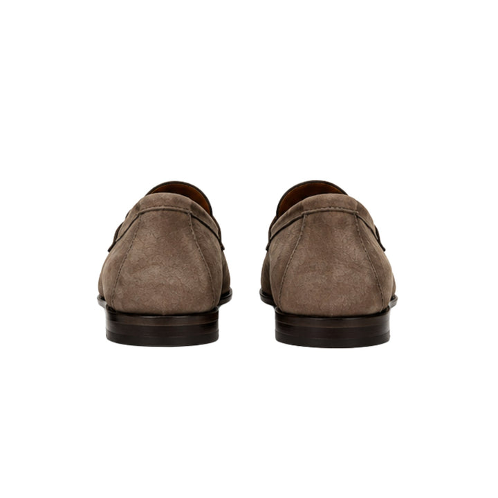 Rough Out Penny Moccasin Loafer in Brown