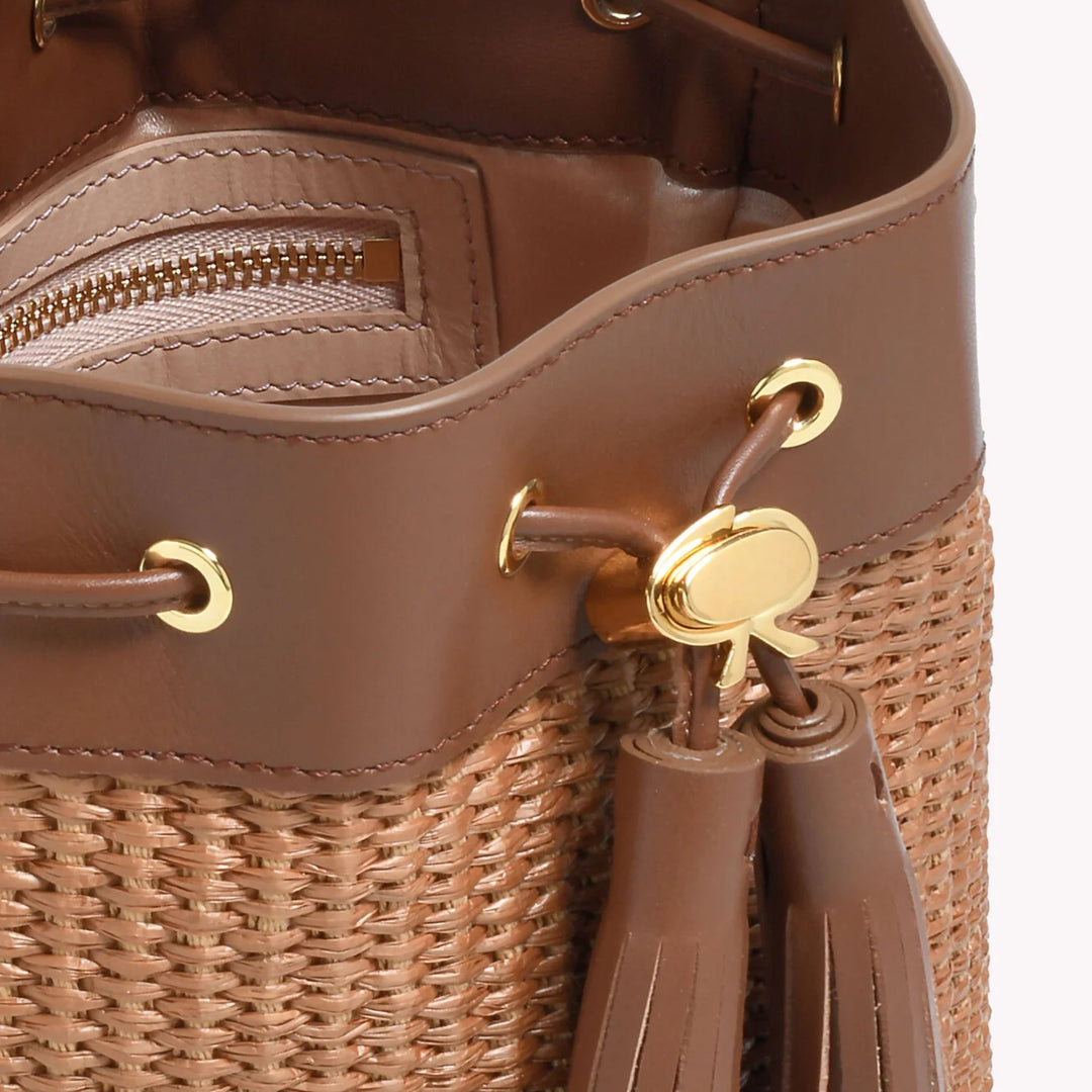 Sienna Raffia Bucket Bag