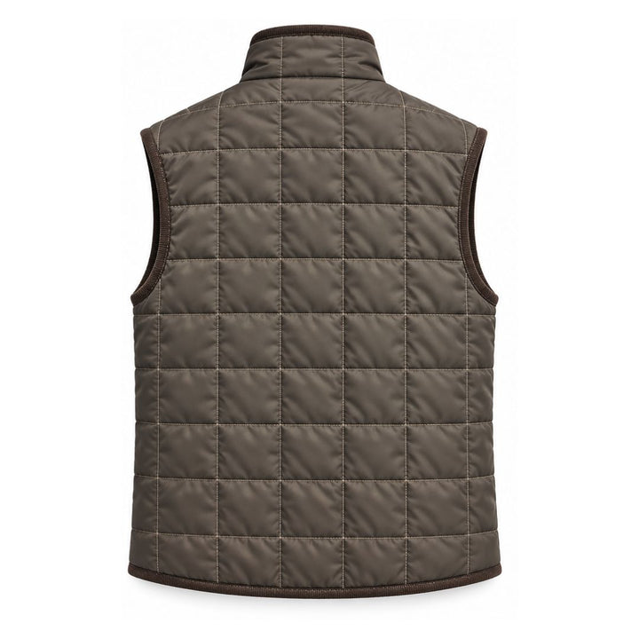 Box Quilt Vest, Espresso