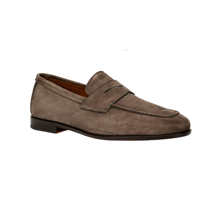 Rough Out Penny Moccasin Loafer in Brown