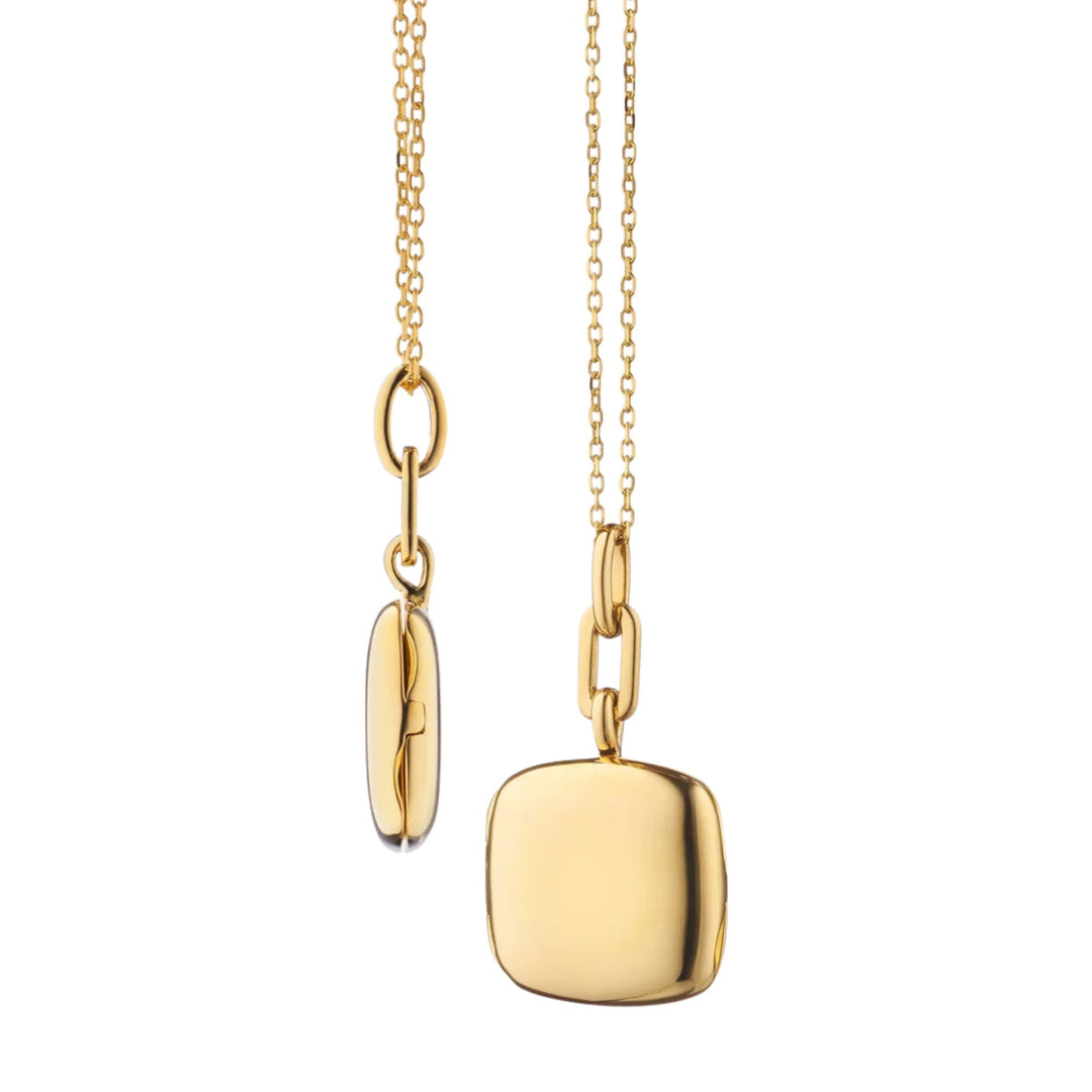 Slim Viv Gold Locket on 17" Jamie Chain