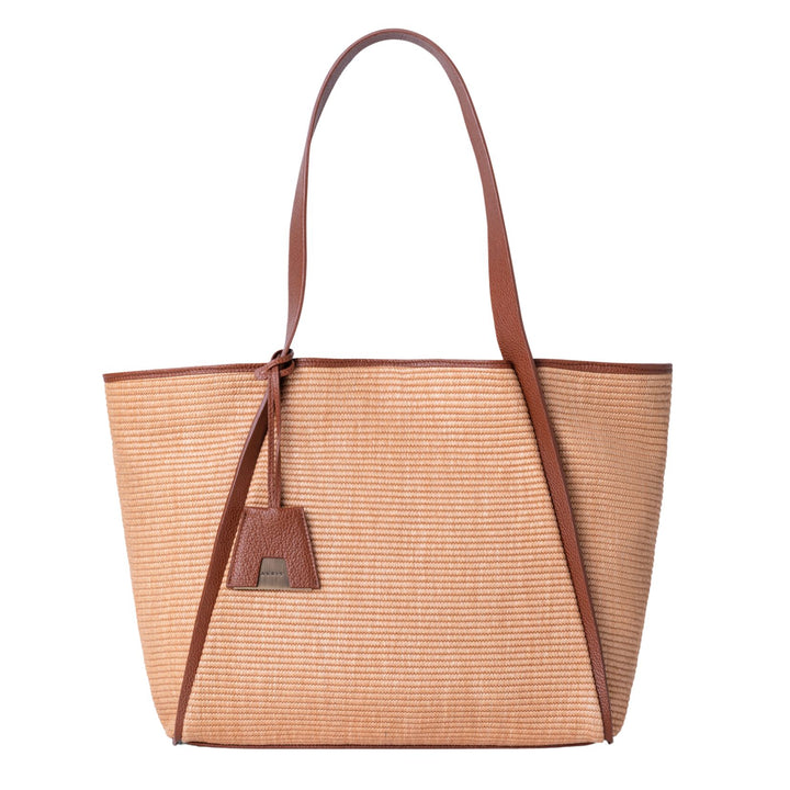 Akris Alex Medium Tote in Camel and Caramel