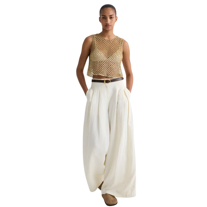 Sequined Muscle Tee - Olive Grey