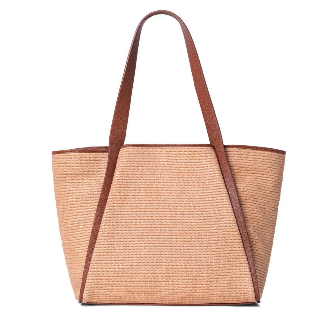 Akris Alex Medium Tote in Camel and Caramel