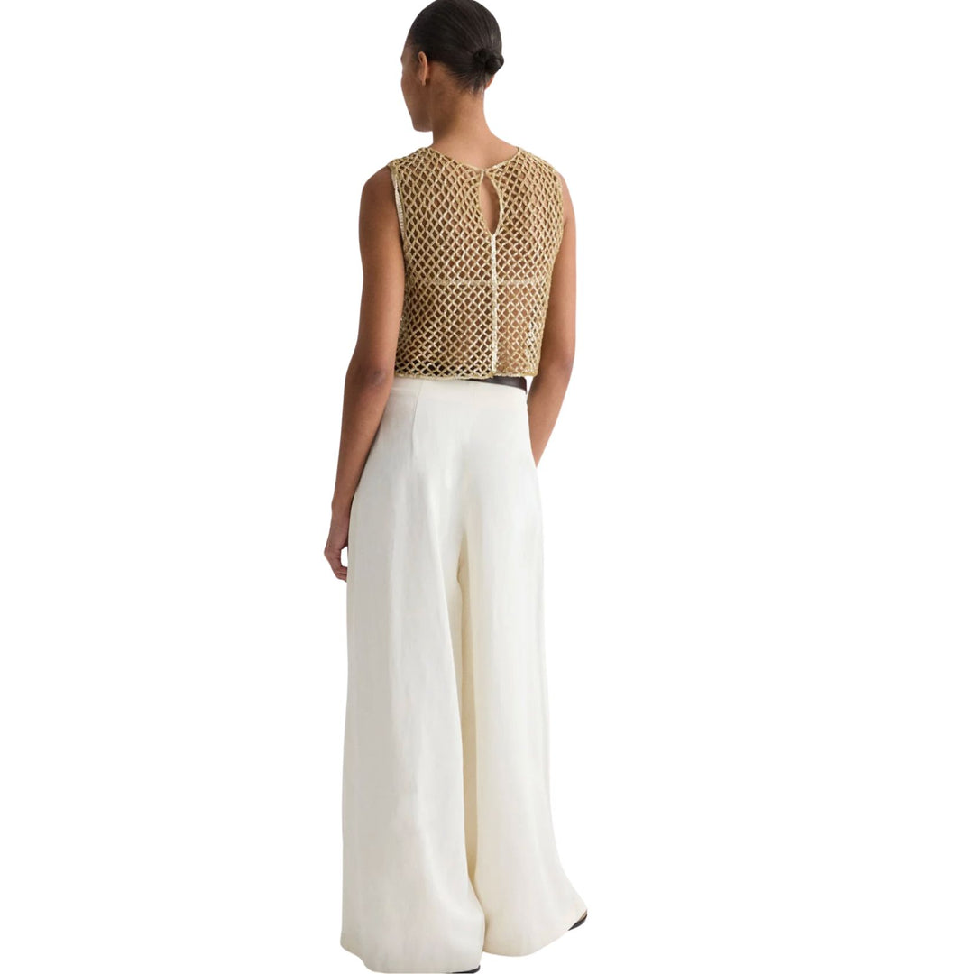 Sequined Muscle Tee - Olive Grey