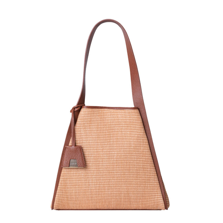 Akris Alex Medium Tote in Camel and Caramel