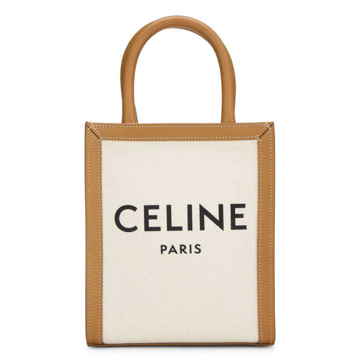 Céline Vertical Cabas Mini in Beige Canvas