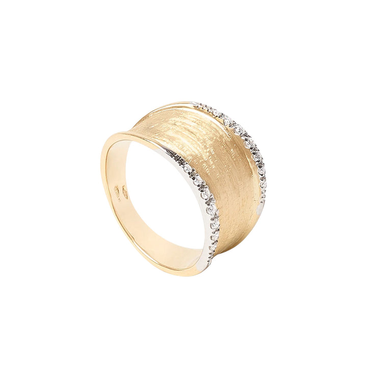 Lunaria Gold Band Ring with Diamonds 18K YG