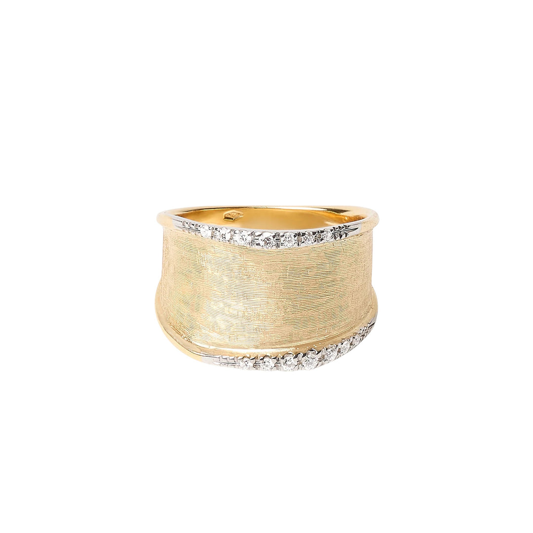 Lunaria Gold Band Ring with Diamonds 18K YG