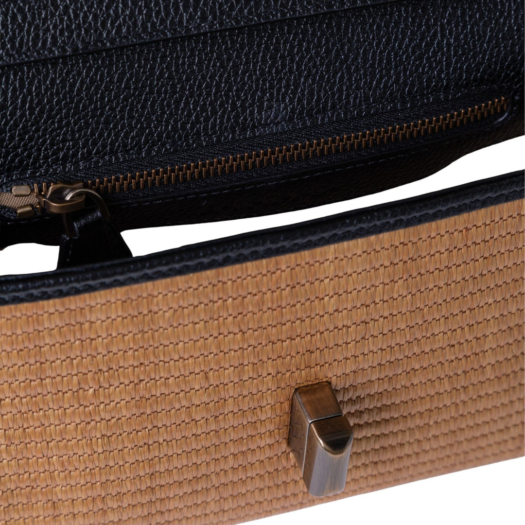 Akris Anouk Little Day Bag in Camel and Black