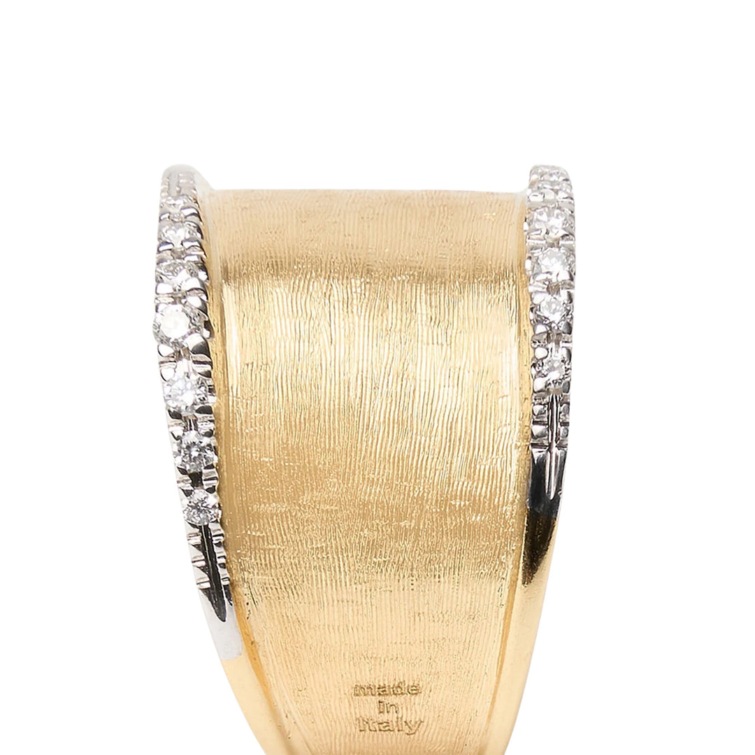 Lunaria Gold Band Ring with Diamonds 18K YG