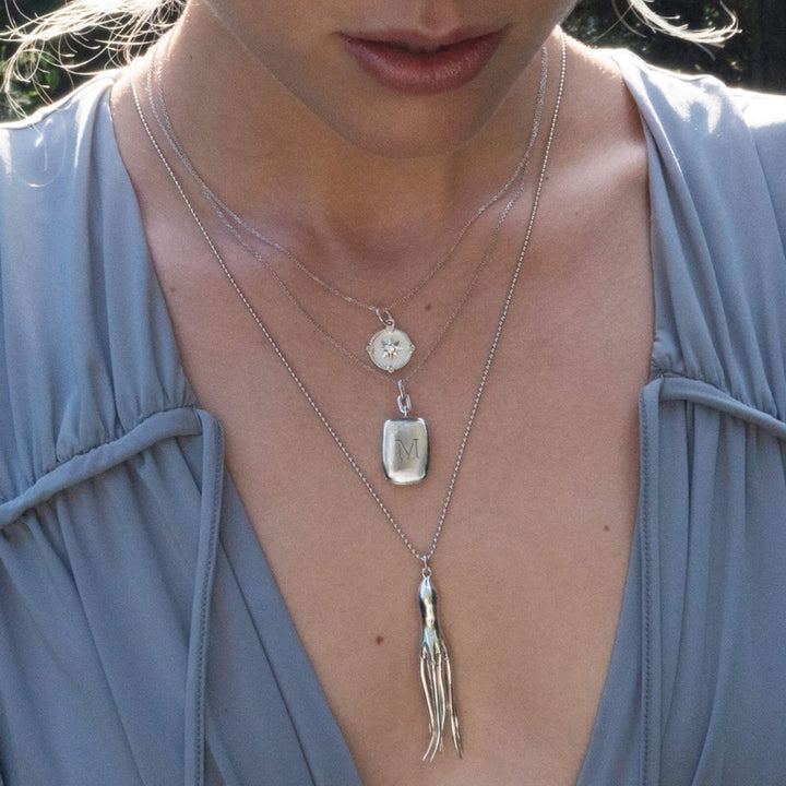 Dee Sterling Silver Locket on 18" Chain