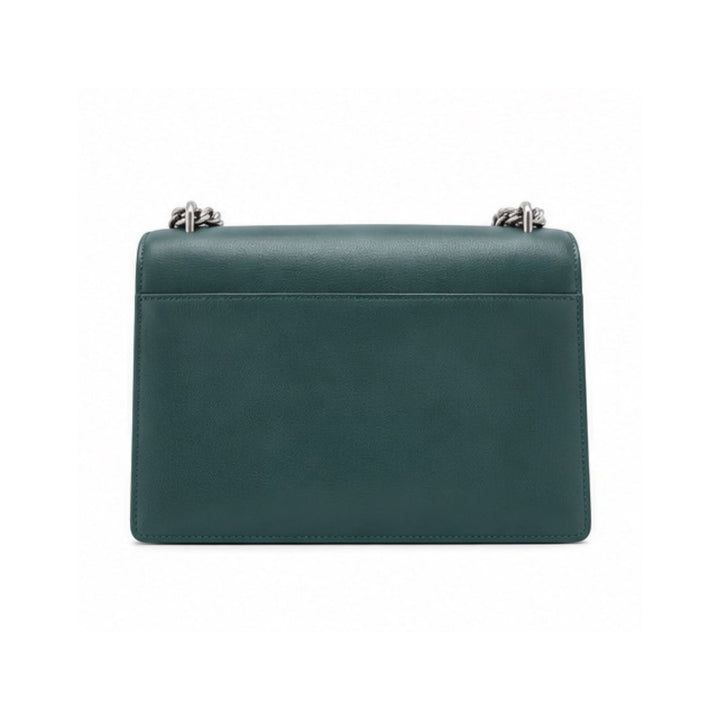 YSL Medium Sunset Bag in Green Calfskin