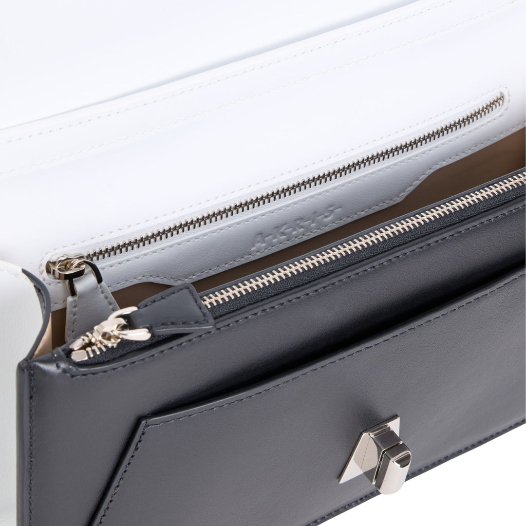 Akris Anouk City Bag in Black and White