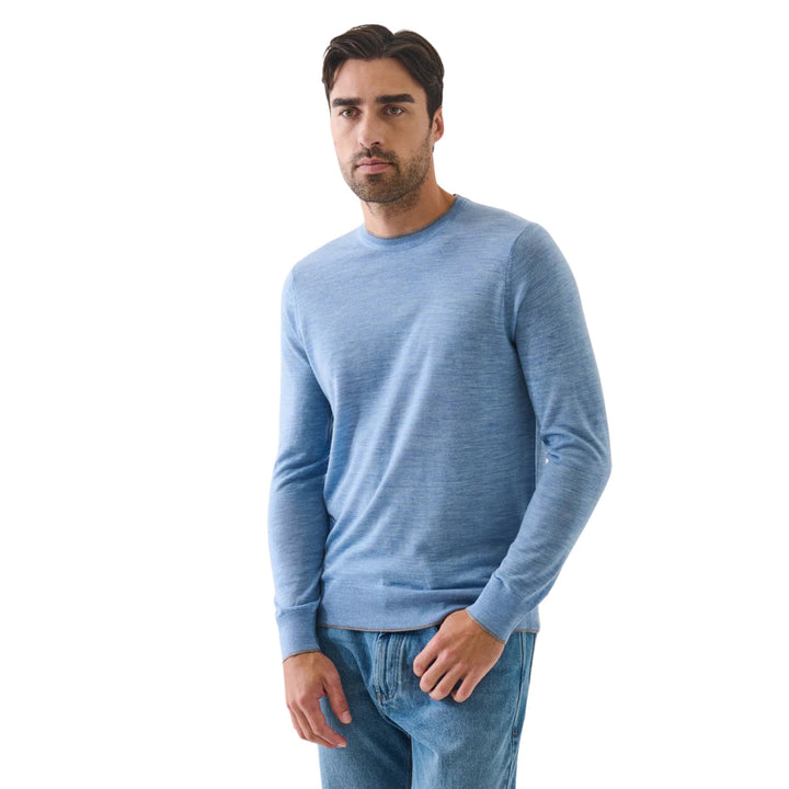 16GG XFine Merino Crew Neck, Crystal