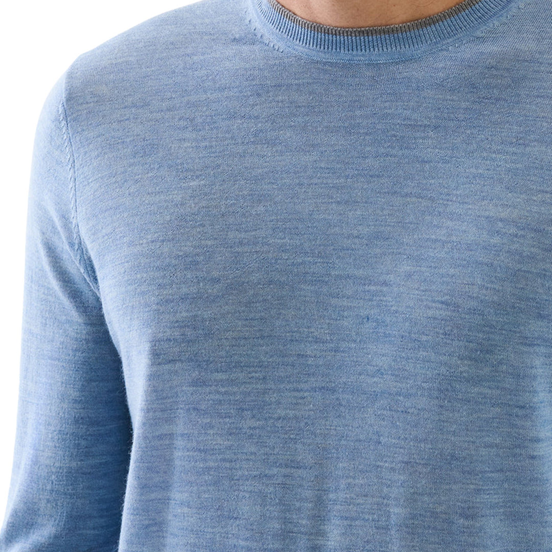 16GG XFine Merino Crew Neck, Crystal