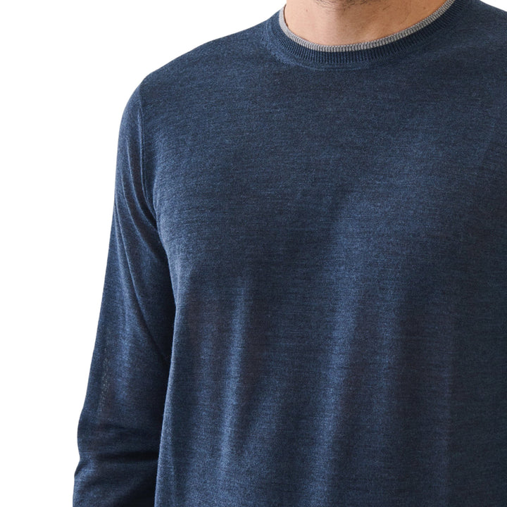 16GG XFine Merino Crew Neck, Starlight